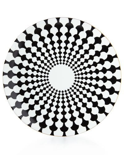 Grande Zelda Charger Plates, Set of 4 Black GOld