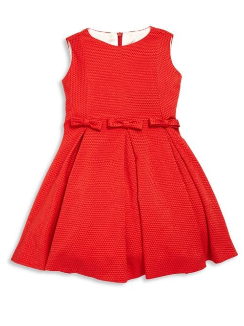Helena and Harry Baby's, Toddler's, Little Girl's & Girl's Textured Pleated Dress Red thanksgiving dresses for toddler girls