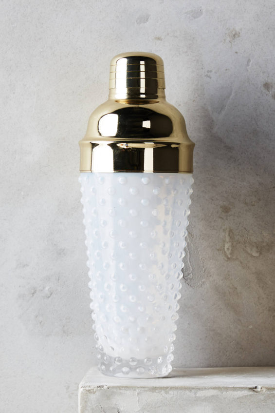 Hobnail Glass Cocktail Shaker Anthropologie home sale