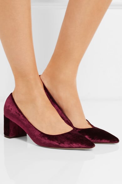 J.CREW Avery velvet pumps burgundy velvet 