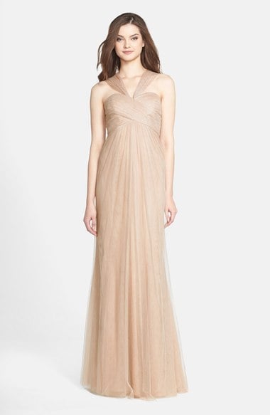 Jenny Yoo 'Willow' Convertible Tulle Gown Tuscan Beige Nordstrom pre-black friday sale