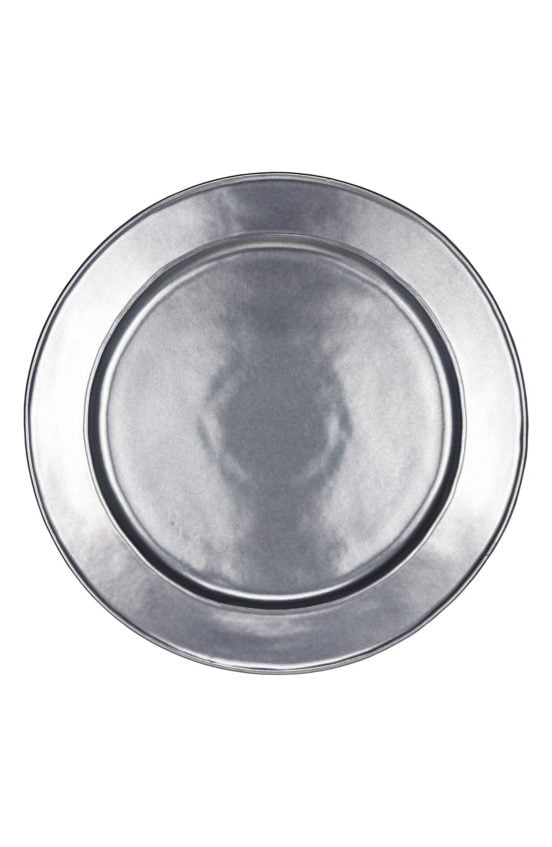 Juliska Pewter Stoneware Charger Plate Pewter charger plates holiday parties