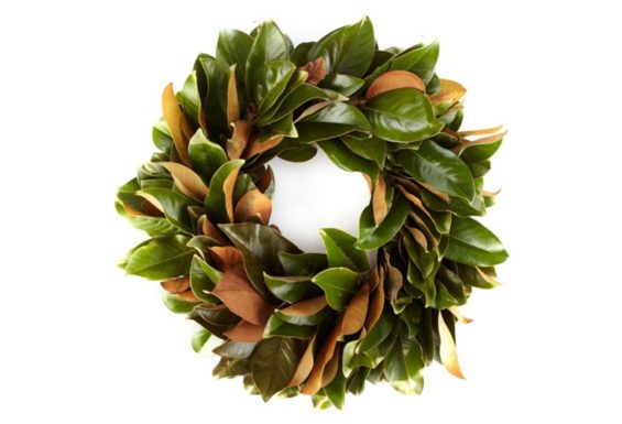 Knud Nielsen Company 28" Fresh Magnolia Wreath one kings lane 20% off holiday decor