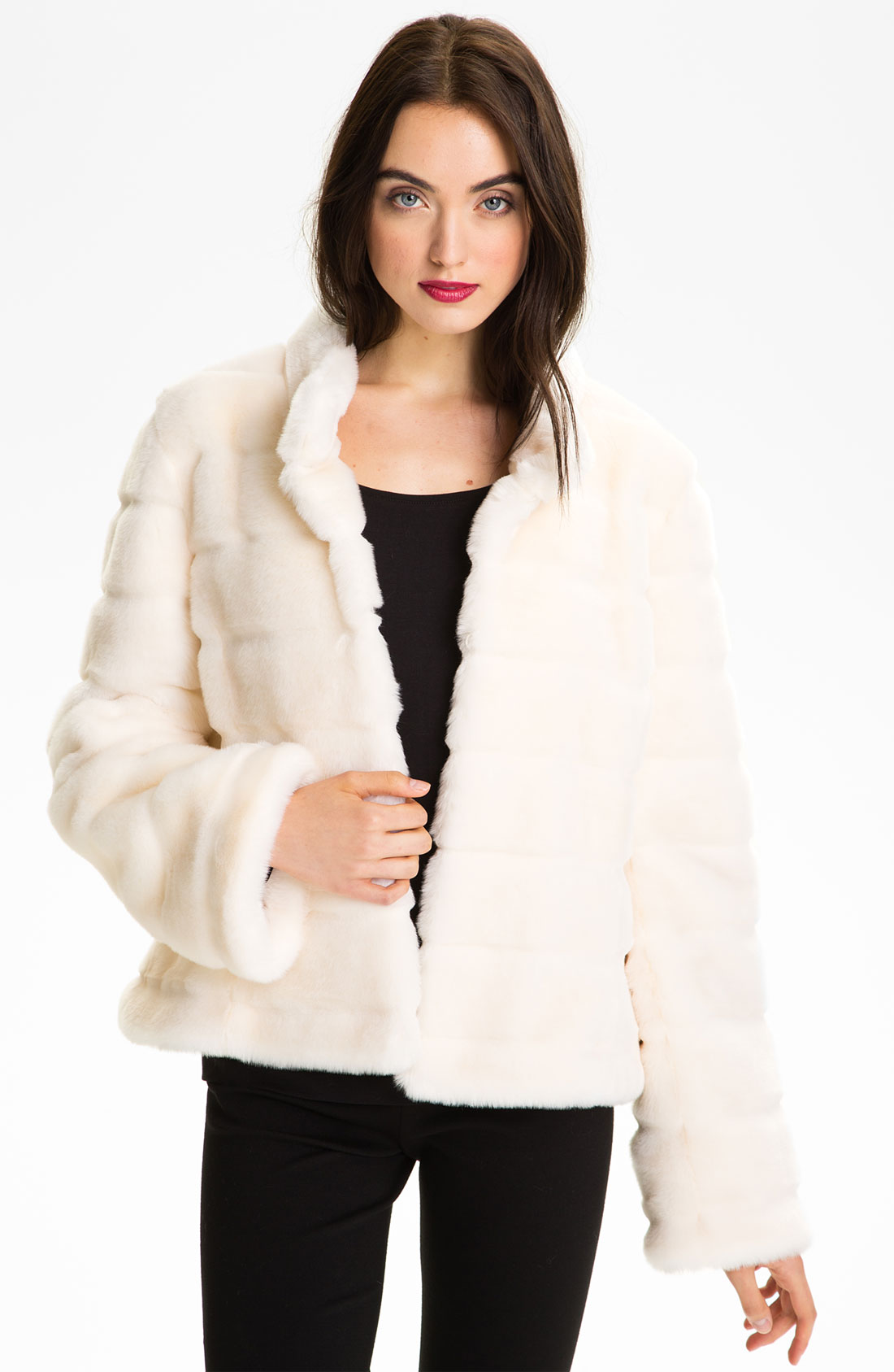 Kristen Blake Faux Fur Jacket Ivory Sheared Nordstrom pre-black friday sale