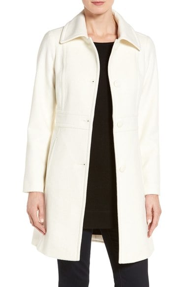 Kristen Blake Wool Blend Walking Coat (Regular & Petite) Winter White Nordstrom pre-black friday sale