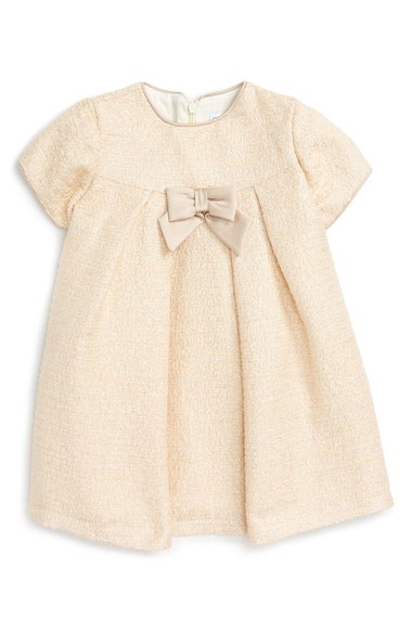 Luli & Me Metallic Jacquard Dress (Baby Girls) Pink thanksgiving dresses for baby girls