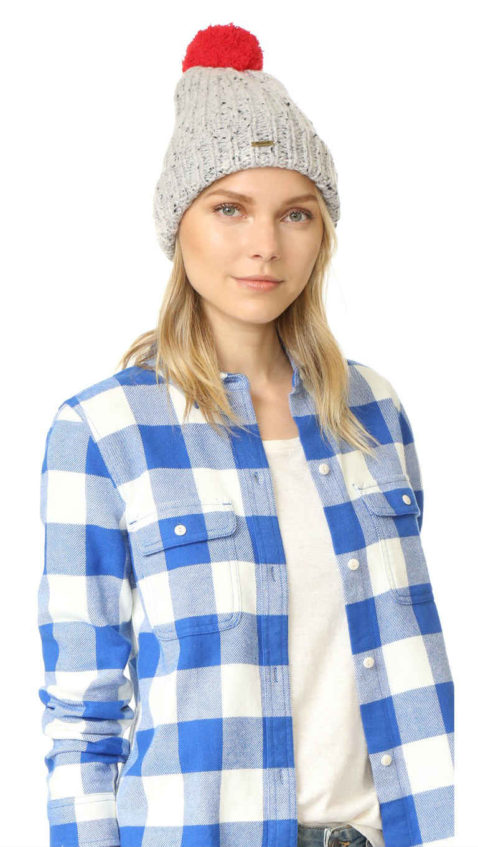 Madewell Pom Beanie Hat Donegal Pelican pom beanies holiday season