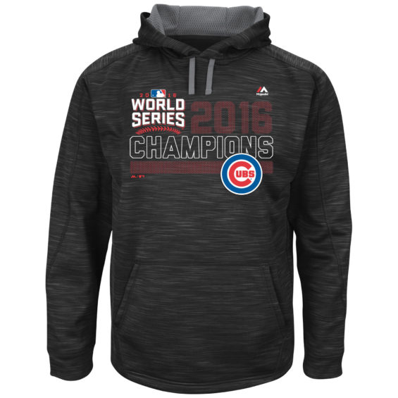 Majestic Chicago Cubs Black 2016 World Series Champions Fierce Streak Fleece Pullover Hoodie
