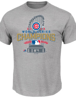 Majestic Chicago Cubs Gray 2016 World Series Champions Locker Room T-Shirt chicago cubs world series champions