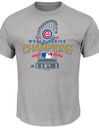 Majestic Chicago Cubs Gray 2016 World Series Champions Locker Room T-Shirt chicago cubs world series champions