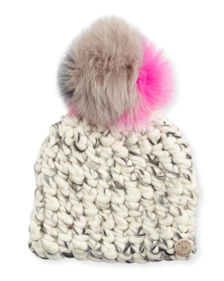 Mischa Lampert Wool Pomster Beanie Gray/Multicolor pom beanies
