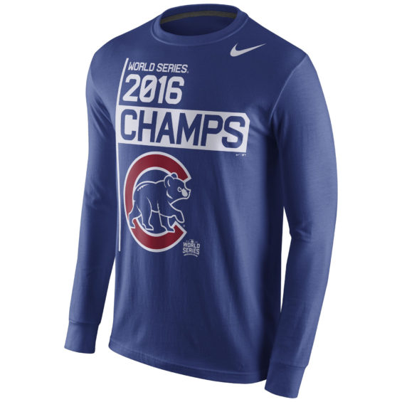 Nike Chicago Cubs Royal 2016 World Series Champions Celebration Long Sleeve T-Shirt