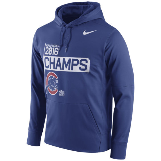 Nike Chicago Cubs Royal 2016 World Series Champions Celebration Performance Hoodie