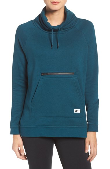 Nike 'Modern Funnel' Fleece Pullover Midnight Turquoise Nordstrom pre-black friday sale