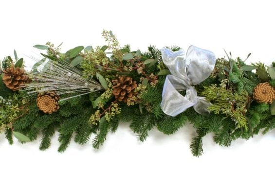 One Kings Lane 6' Glittered Pine Garland, Dried one kings lane 20% off holiday decor