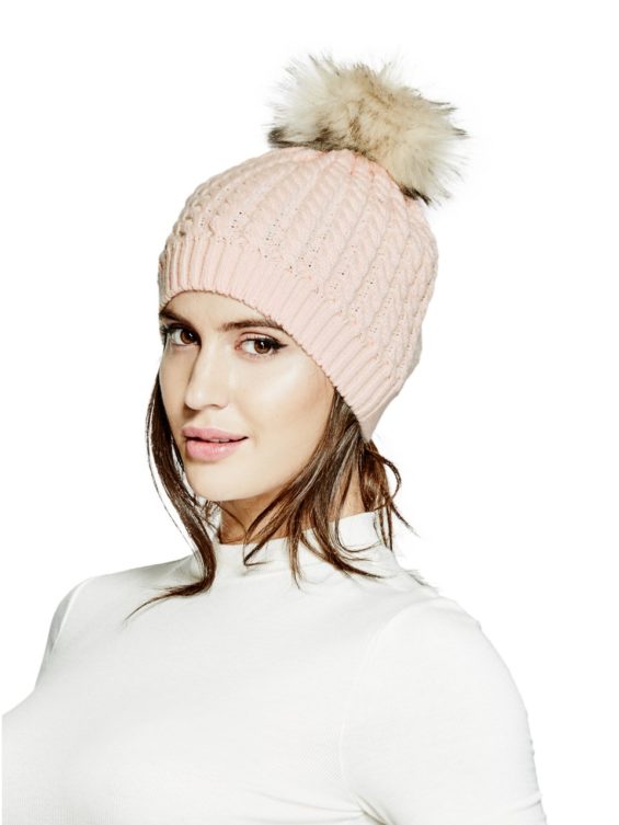 POM BEANIE Pink pom beanies