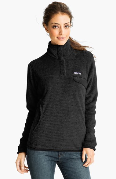 Patagonia 'Re-Tool' Snap Pullover Black fleece pullovers for winter
