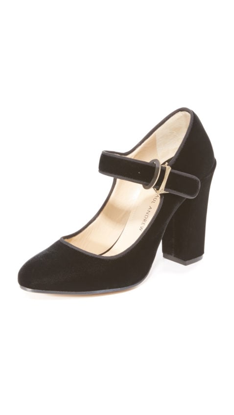 Paul Andrew Suleiman Mary Janes Black Velvet pumps