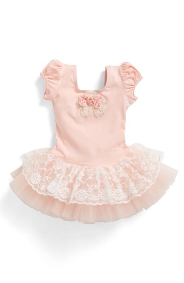 Popatu Floral Lace Tutu Dress (Baby Girls) Peach thanksgiving dresses for baby girls