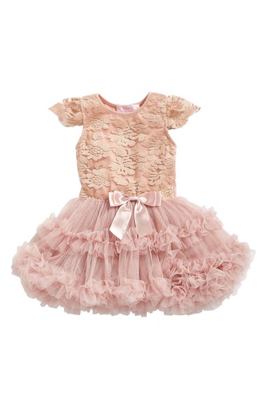 Popatu Lace Pettidress (Baby Girls) Dusty Pink thanksgiving dresses for baby girls