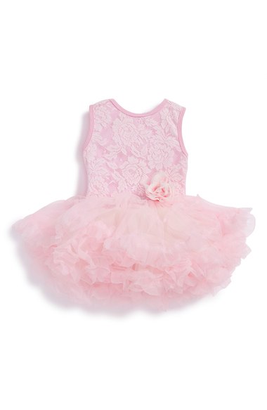 Popatu Lace Tulle Dress (Baby Girls) Pink thanksgiving dresses baby girls