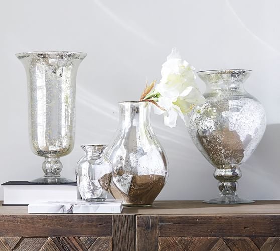 Pottery Barn ANTIQUE MERCURY VASES pottery barn election day free shipping sale