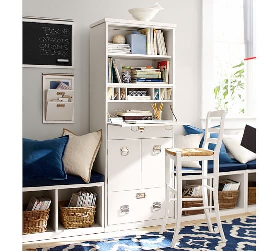 Pottery Barn BEDFORD OFFICE WORK TOWER Antique White pottery barn 48 hour flash sale