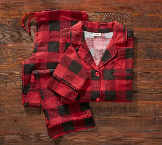 Pottery Barn BUFFALO CHECK FLANNEL PAJAMA SET pottery barn cyber monday sale
