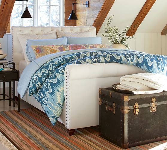 Pottery Barn CHESTERFIELD BED WITH FOOTBOARD pottery barn cyber monday sale