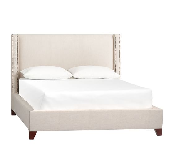 Pottery Barn HARPER UPHOLSTERED LOW BED & HEADBOARD pottery barn cyber monday sale
