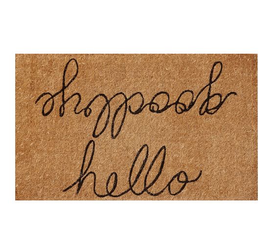 Pottery Barn HELLO/GOODBYE DOORMAT pottery barn rugs sale