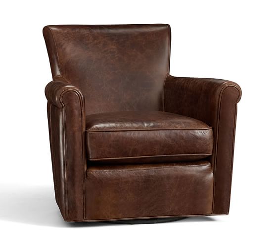 Pottery Barn IRVING LEATHER ARMCHAIRS Color Molasses pottery barn cyber monday sale