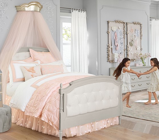 Pottery Barn Kids Blythe Tufted Bed Vintage Simply White pottery barn kids buy more save more sale
