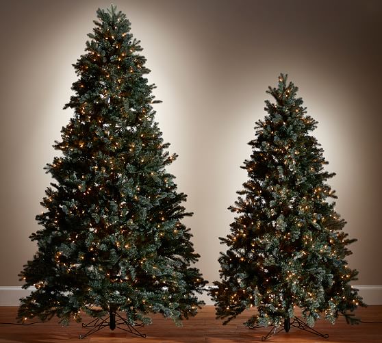 Pottery Barn LIT FAUX BLUE SPRUCE TREES pottery barn cyber monday sale