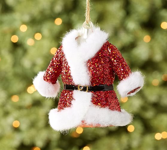Pottery Barn MR. CLAUS COAT ORNAMENT pottery barn holiday decorating event