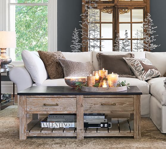 Pottery Barn PARKER RECLAIMED WOOD COFFEE TABLE pottery barn buy more save more sale