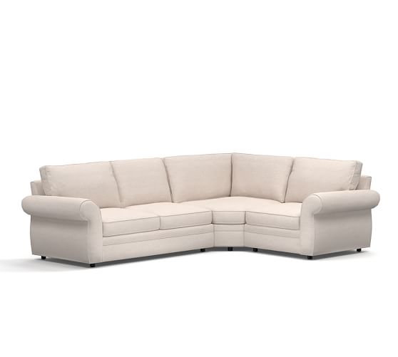Pottery Barn PEARCE UPHOLSTERED 3 PIECE SECTIONAL - EVERYDAYSUEDE OAT pottery barn cyber monday sale
