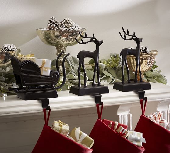 Pottery Barn SANTA'S SLEIGH STOCKING HOLDERS pottery barn buy more save more sale