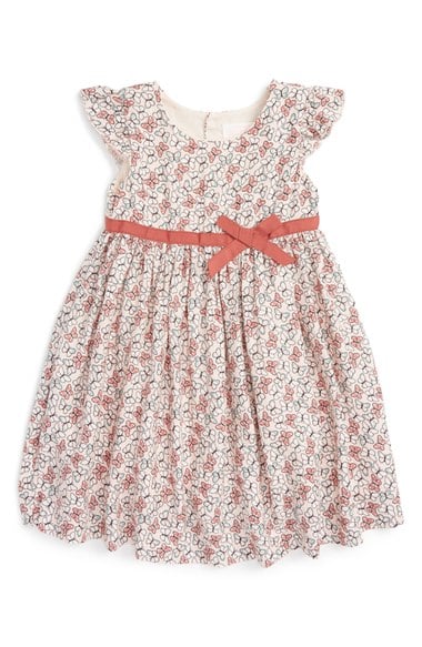 Pumpkin Patch Butterfly Print Dress (Baby Girls) Dusty Rose  thanksgiving dresses for baby girls