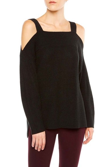 Sanctuary Amelie Cold Shoulder Sweater Black Nordstrom pre-black friday sale