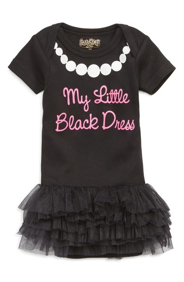 Sara Kety Baby & Kids 'Black Dress' Tutu Bodysuit (Baby Girls) My Little Black Dress  thanksgiving dresses for baby girls