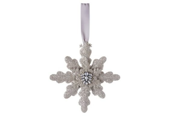 Sherri's Designs Double Flake with Brooch, Silver one kings lane 20% off holiday decor sale