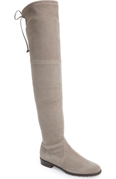 Stuart Weitzman 'Lowland' Over the Knee Boot (Women) Topo Suede flat boots 