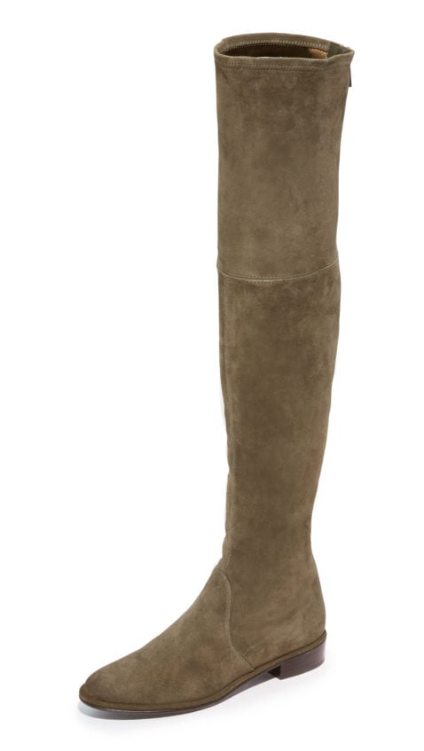 Stuart Weitzman Thigh Scraper Over the Knee Boots Loden flat boots