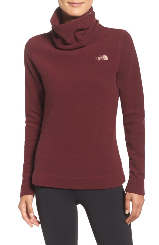 The North Face Glacier Pullover Deep Garnet Red fleece pullovers winter 
