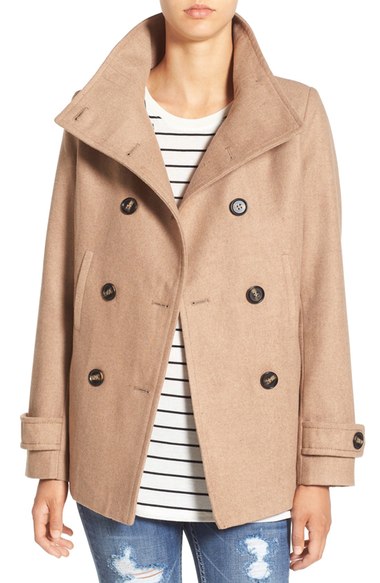 Thread & Supply Double Breasted Peacoat Camel Nordstrom pre-black friday sale