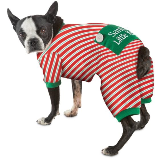 Time for Joy Red Santa's Little Yelper Dog Pajamas, Small Petco cyber Monday sale