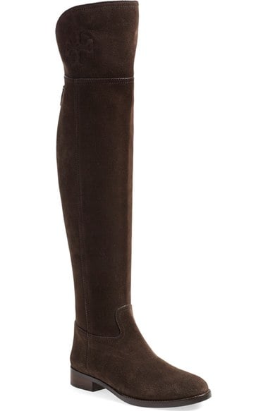 Tory Burch 'Simone' Over the Knee Boot (Women) Cafe Leather flat boots winter