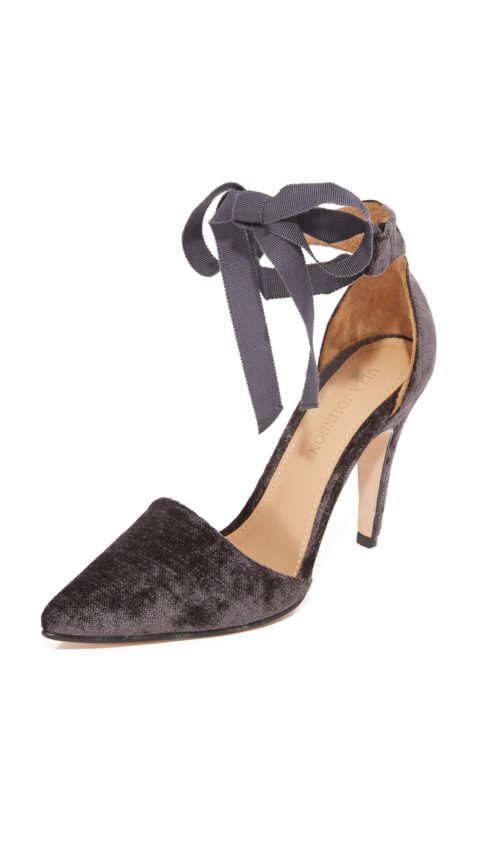 Ulla Johnson Kiki Velvet Pumps Pewter 
