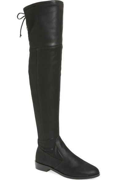 Vince Camuto Crisintha Over the Knee Boot (Women) Black Stretch Suede flat boots winter